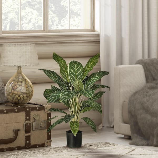 Regency International 26 in. Green Artificial Aglaonema Evergreen Plant in Pot