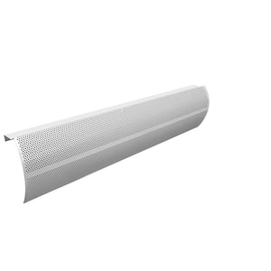 Elliptus Series 3 ft. Galvanized Steel Easy Slip-On Baseboard Heater Cover in White