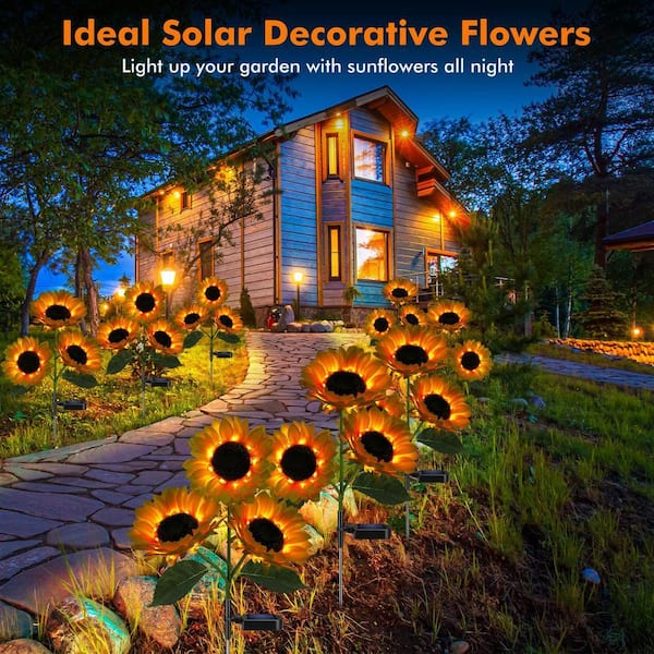 Angel Sar 800mA Waterproof Solar Garden Stake Light with Real