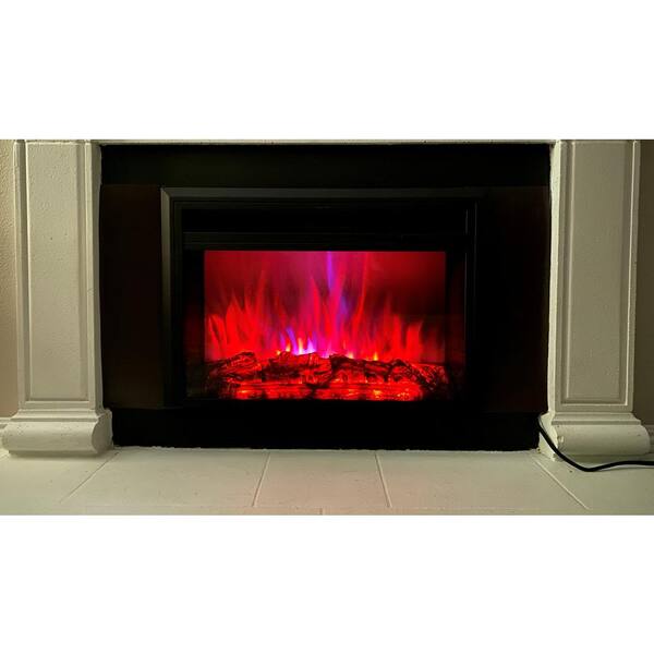 Canary S Xbrand 6 73 In W Electric Insert Fireplace Heater With Remote Control And Led Flame Effect Black Ht9738lg The Home Depot Canary S Xbrand 6 73 In W, Electric Fireplace Heater Insert Home Depot
