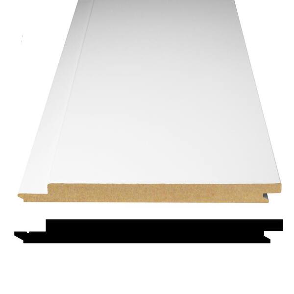 Alexandria Moulding 1/2 in. x 5-5/16 in. x 96 in. Primed MDF Shiplap Wall Panels (6-Pack)