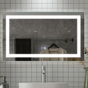 40 in. W x 24 in. H Rectangular Frameless Anti-Fog Dimmable Horizontal Wall Mount LED Bathroom Vanity Mirror