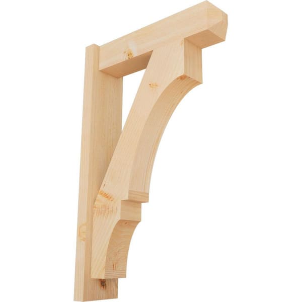 Ekena Millwork 6 in. x 32 in. x 20 in. Douglas Fir Balboa Craftsman Smooth Outlooker