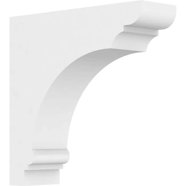 Ekena Millwork 1-1/2 in. x 5 in. x 5 in. Standard Hughes Unfinsihed Architectural Grade PVC Bracket