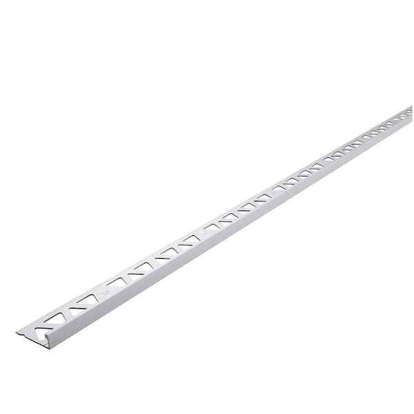 Bright Clear 1.13 in. W x 96 in. L Aluminum 3/8 in. Tile Edge Trim