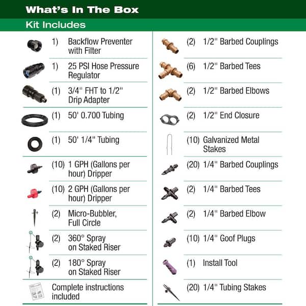 Landscape and Garden Drip Watering Kit