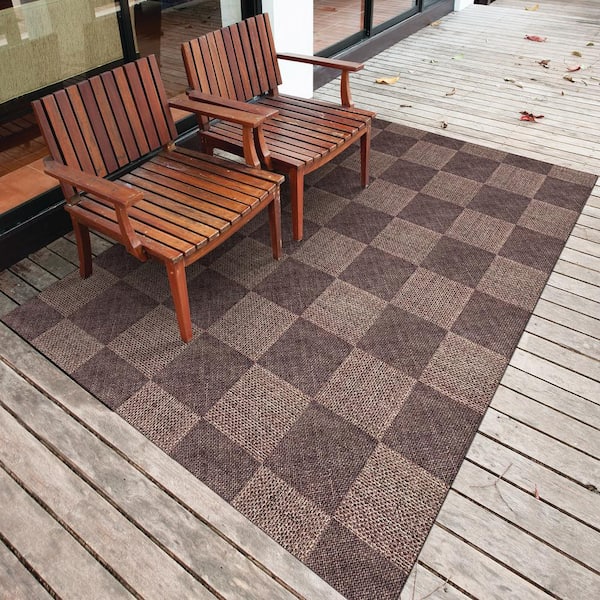 Rustic Blend Brown/Black 6x8 Area Rug- TPR