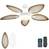 Kviflon 52 in. White Ceiling Fan with LED & Remote
