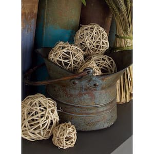 Brown Handmade Dried Plant Orbs & Vase Filler (2- Pack)