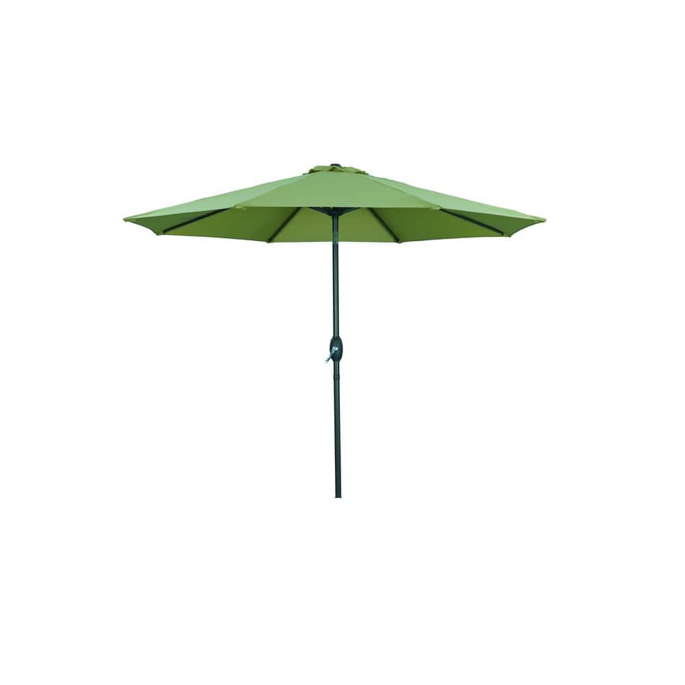9 ft. Solution-Dyed Fabric Aluminum Market Patio Umbrella in Lemon Green