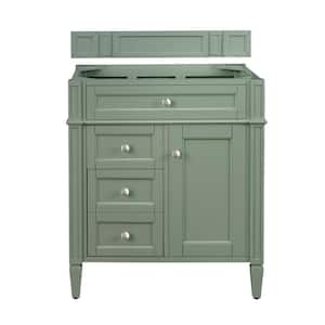 Brittany 28.9 in. W x 23.0 in. D x 32.6 in. H Single Bath Vanity Cabinet without Top in Smokey Celadon