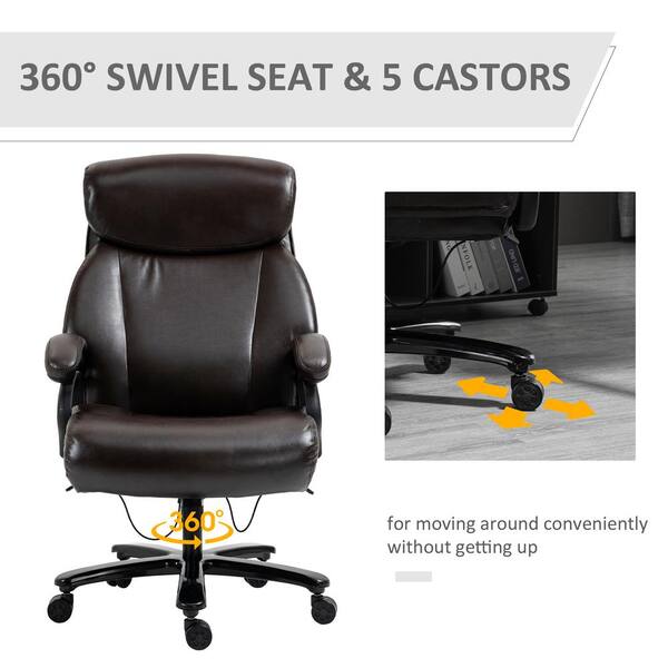 Ergonomic Executive PU Leather Office Chair Computer Sofa Chair Reclining Chair 