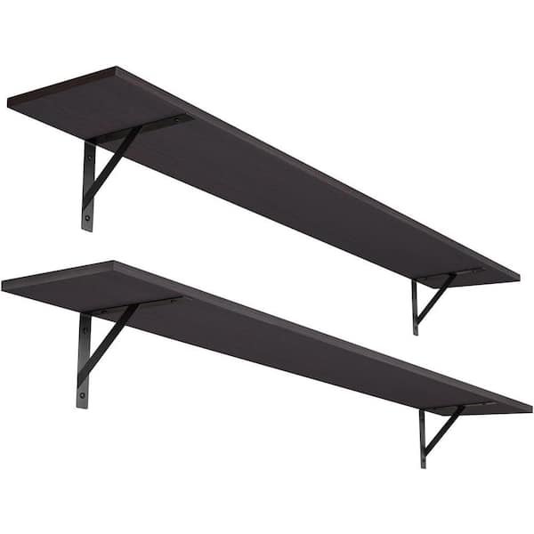【現品販売】wood shelf 355*1090*310 55.1 in. W x 7.9 in. D Black Wood Floating Shelves Decorative Wall