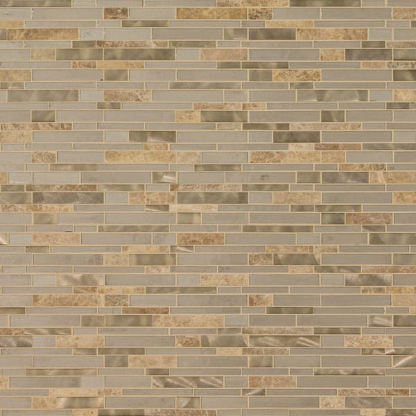 MSI Champagne Toast Interlocking 12 in. x 12 in. x 4 mm Textured Glass Metal Stone Mesh-Mounted Mosaic Tile (1 sq. ft.) MSI Champagne Toast Interlocking 12 in. x 12 in. x 4 mm Textured Glass Metal Stone Mesh-Mounted Mosaic Tile (1 sq. ft.)
