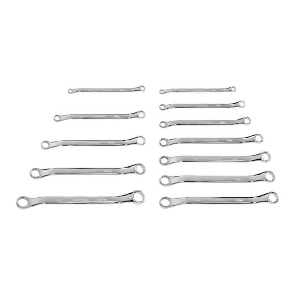 TEKTON 1/4-13/16 in., 6 mm to 19 mm 45-Degree Offset Box End Wrench Set (12-Piece)