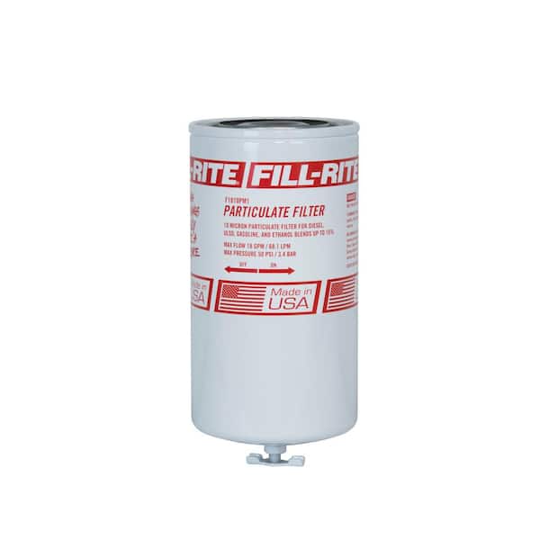 FILL-RITE 1 in. 12 UNF 18 GPM (68 LPM) Utility Accessory Particulate Spin-On Fuel Filter with Drain