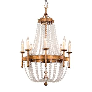 Chappell 8-Light Rustic Gold Candle Style Classic/Traditional Empire Chandelier