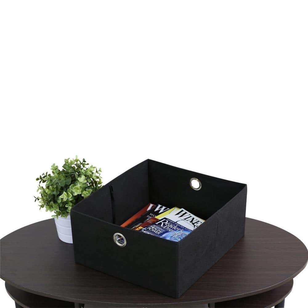Walnut Oval Coffee Table with Storage Bin and Shelves
