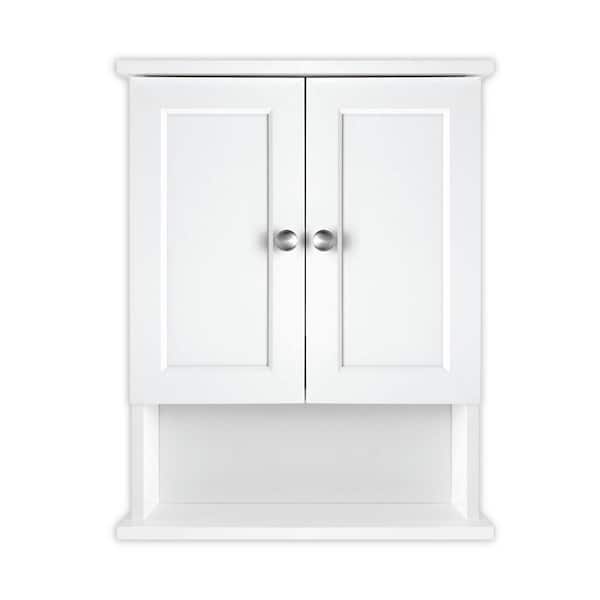 18 in. W x 23 in. H Rectangular White Recessed or Surface Mount Medicine Cabinet without Mirror