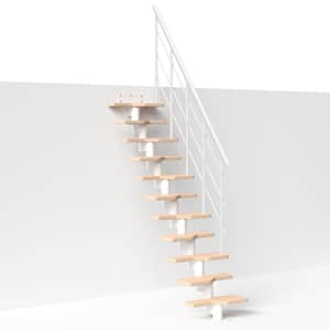 Lugano White 9 ft. Modular Staircase Kit