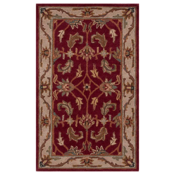 SAFAVIEH Heritage Red/Ivory 4 ft. x 6 ft. Border Area Rug