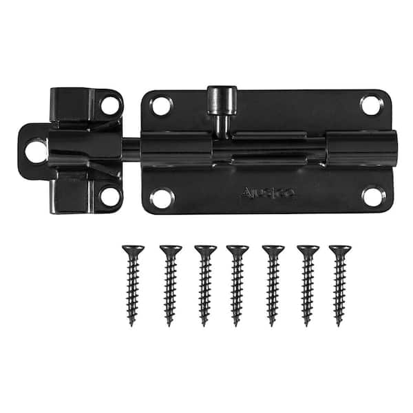Ajustlock 4 in. Black Barrel Bolt