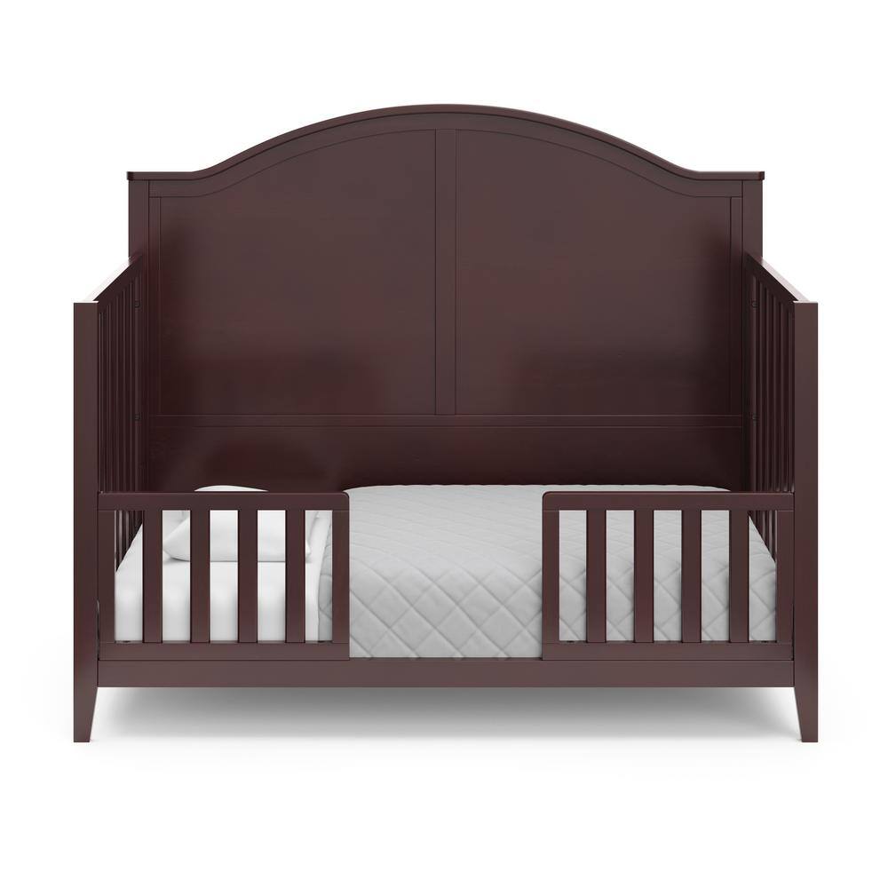 Espresso Wood Toddler Safety Guardrail Kit with Slats
