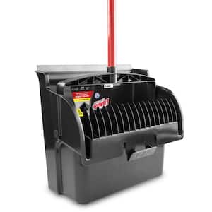 16 in. High Power Large Scoop Upright Dustpan with Steel Handle