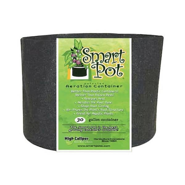 Smart Pot 30 Gal. Fabric Dirt Planter Flower Pot Soft Sided Container, Black