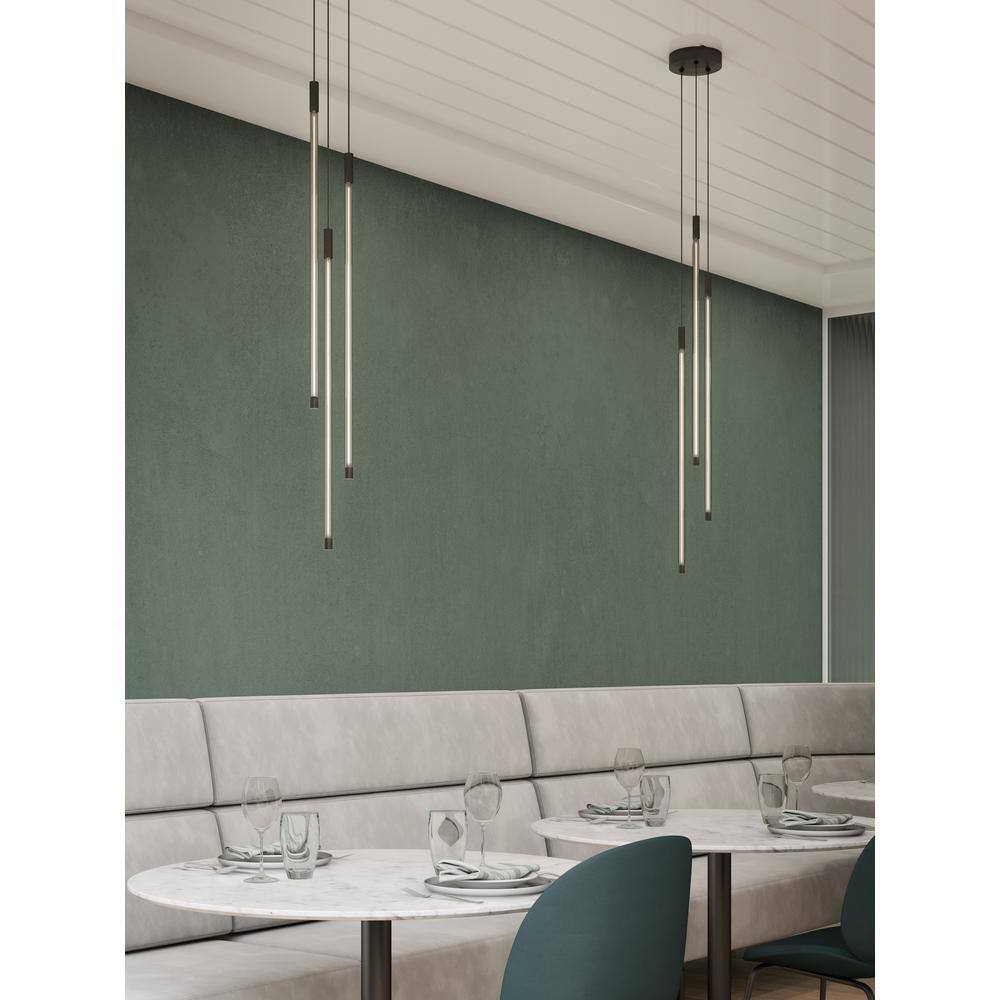 Motif Modern Elegance 26.75" Black LED Cluster Pendant