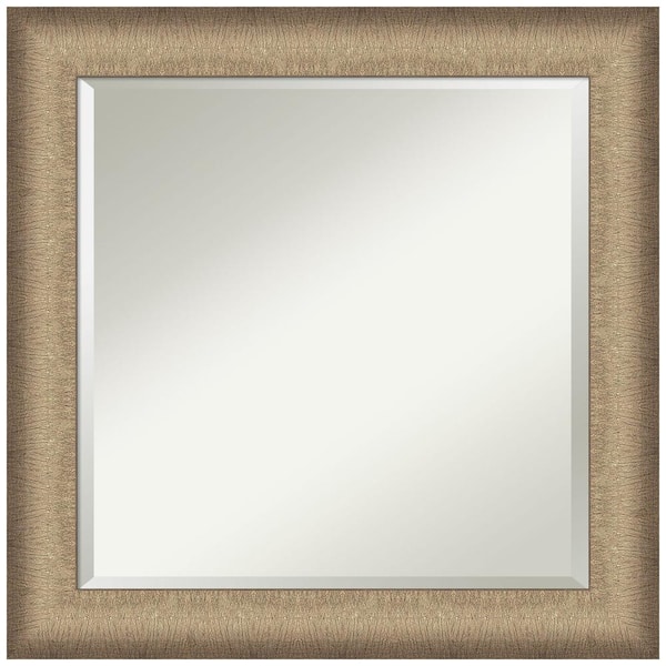 Amanti Art Elegant Brushed Bronze 24.75 in. H x 24.75 in. W Framed Wall Mirror