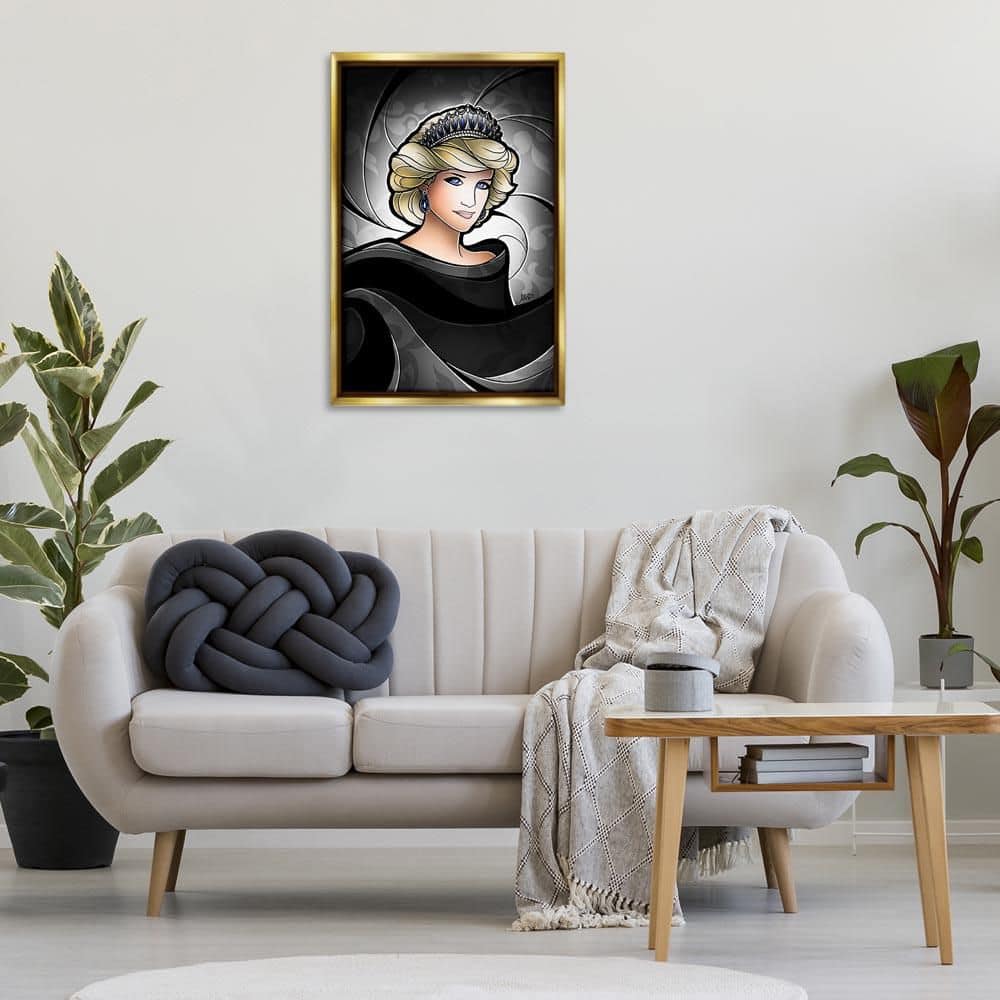 Royal Peoples' Princess by Mandie Manzano Gold Floater Frame People Graphic Art Print 31 in. x 21 in. price history on PriceWatchPro
