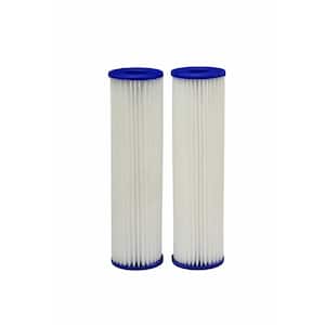Universal Fit Pleated Whole House Water Filter (2-Pack) - Fits Most Major Brand Systems