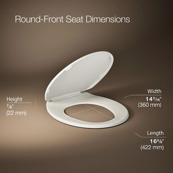 Brevia Round Quiet-Close Toilet Seat in Biscuit