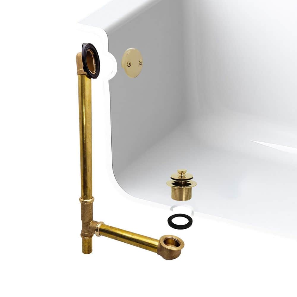 22 in. Brass Bath Drain Waste and Overflow in Polished Brass price history on PriceWatchPro