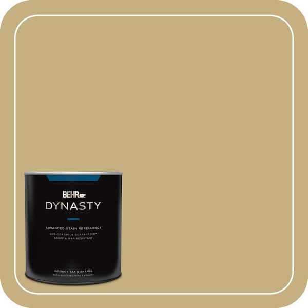 BEHR DYNASTY 1 qt. #MQ2-29 Cliff Ridge One-Coat Hide Satin Enamel Interior Stain-Blocking Paint & Primer