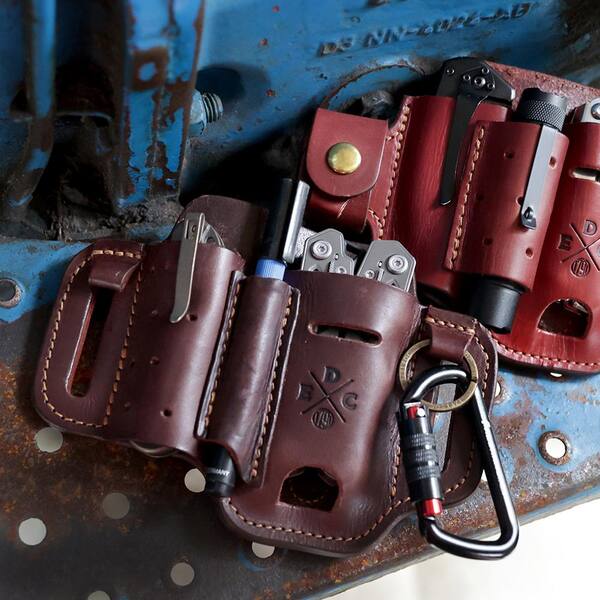 1791 EVERYDAY CARRY 1.5 in. Work Belt Size 48 Burgundy with Heavy Duty Easy Slide Large Flex EDC Tool Organizer KITHDESLFBUR48