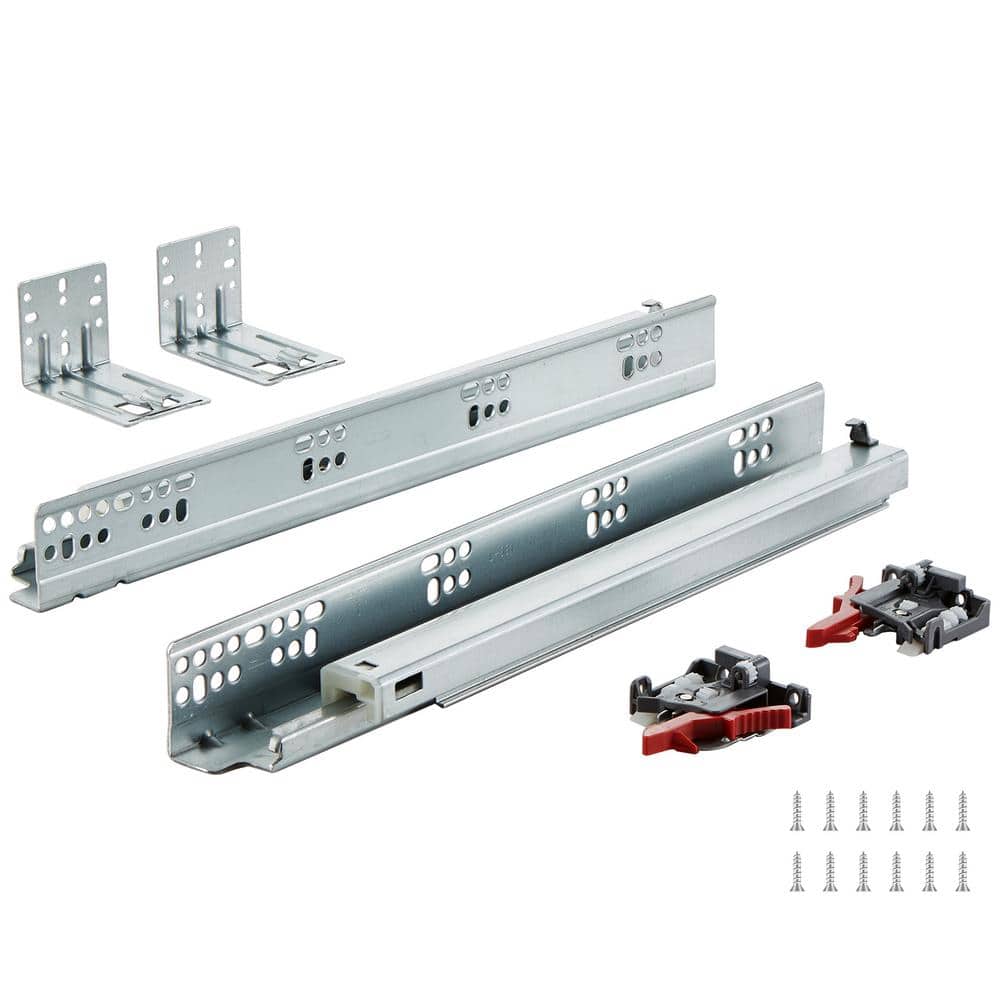 6 Pairs of 15 in. Silver Steel Mount Rails 100 lbs. Heavy Duty Ball Bearing Steel Track Drawer Slides 2025 Update price history on PriceWatchPro