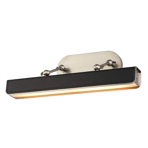 ALORA Valise Picture 20 in. 1 Light 18-Watt Aged Nickel/Tuxedo Leather Integrated LED Picture Light