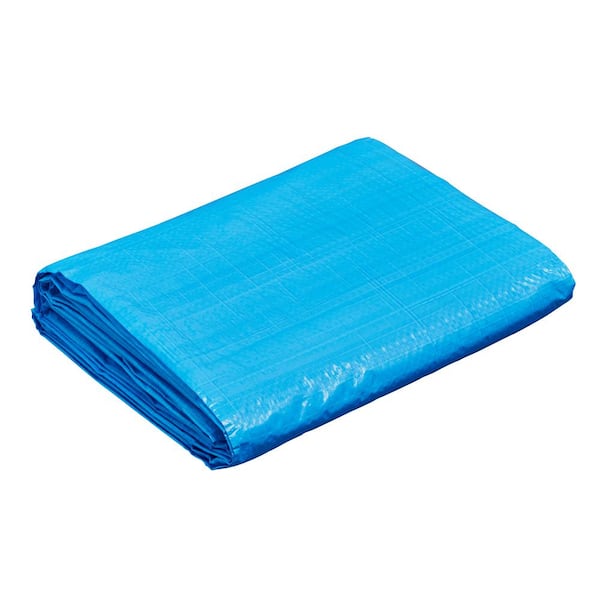 9' x 12' Blue Regular Duty Lightweight 6 mil Poly Tarp Firewood Tent Prepping