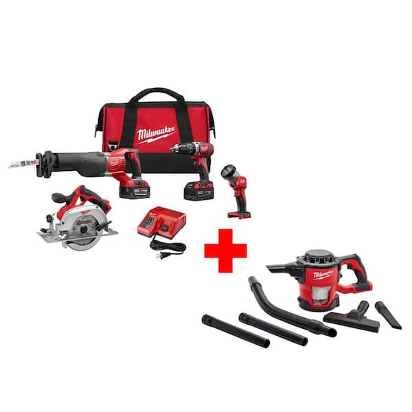 Milwaukee M18 18V Lithium-Ion Cordless 1/2 in. Hammer Drill/Driver  (Tool-Only) 2607-20 - The Home Depot