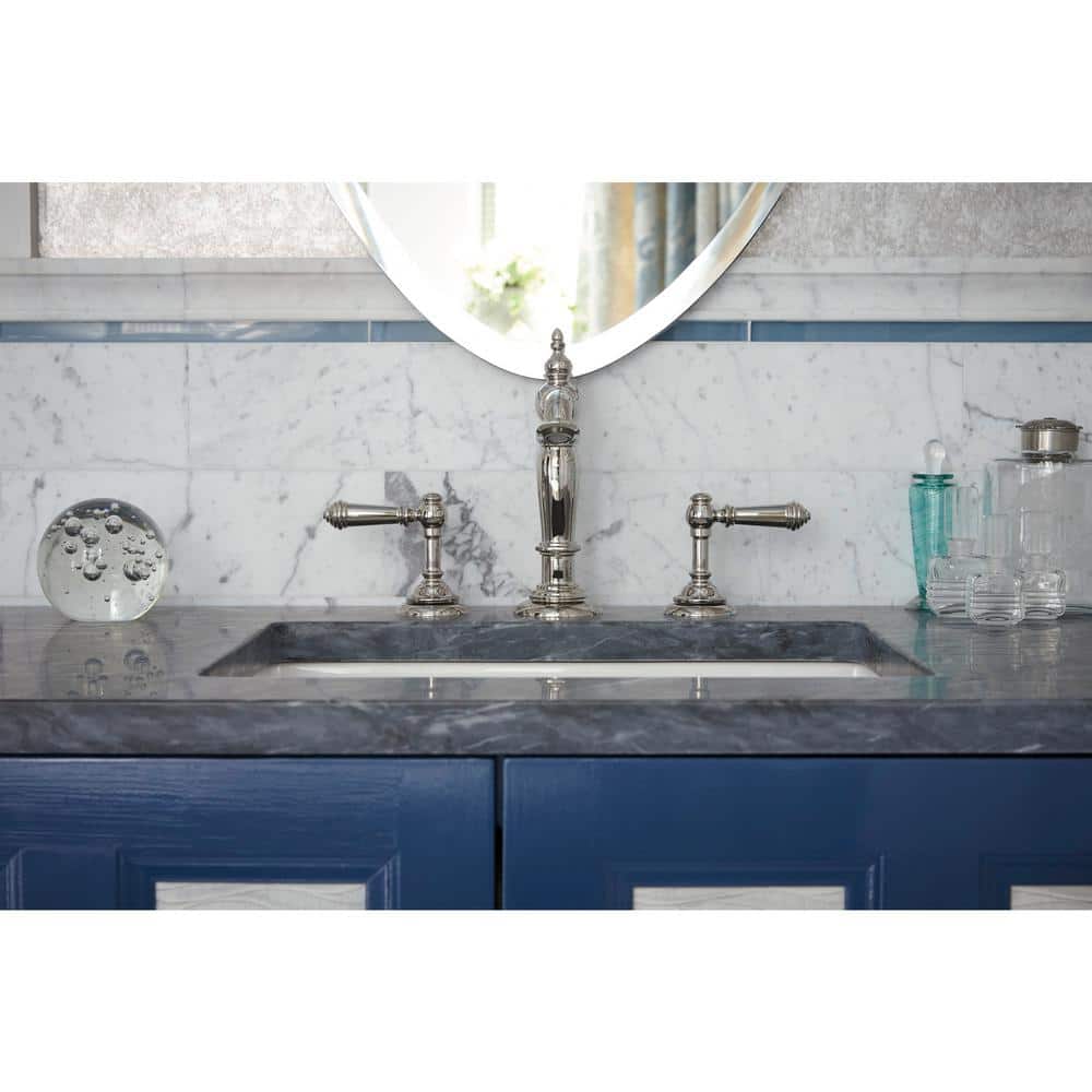 Artifacts Elegant Column 17'' Polished Nickel Bathroom Sink Spout