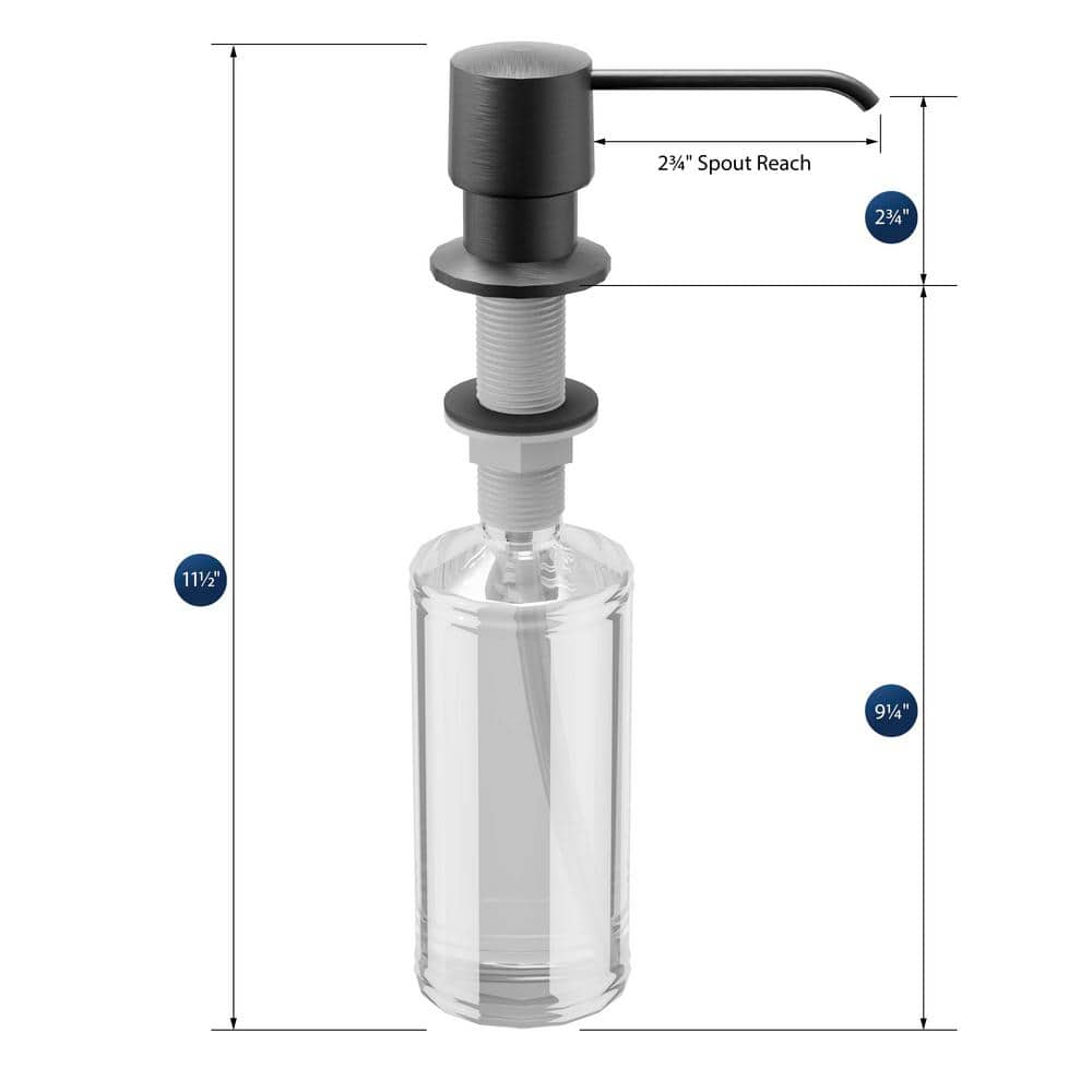 Gunmetal Grey Brass Deck-Mount Soap and Lotion Dispenser