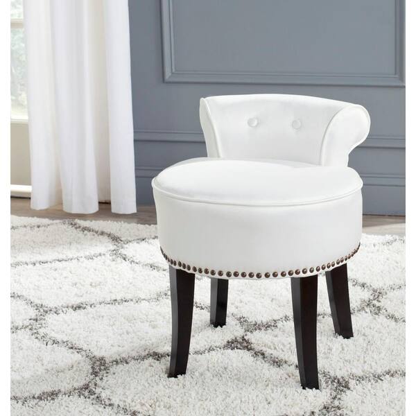 SAFAVIEH Georgia White Vanity Stool