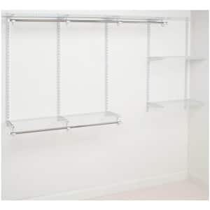3.3 in. W White Wall Mount Custom DIY Wire Closet System Kit