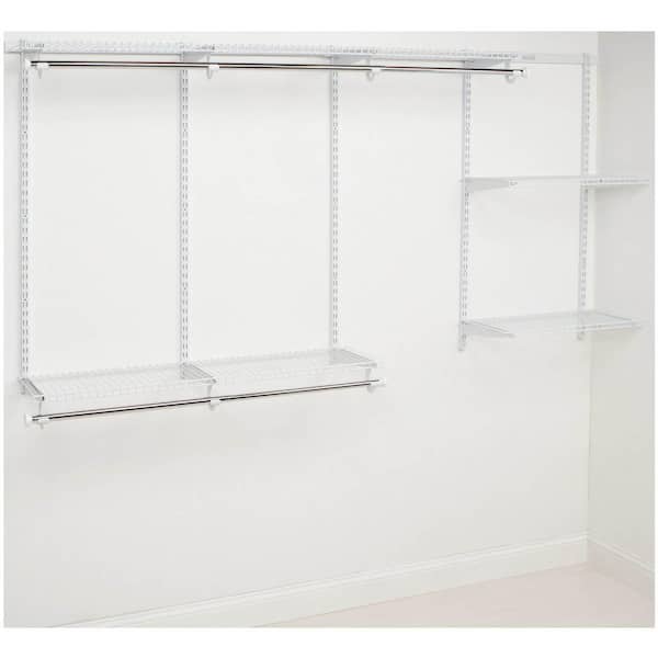 Rubbermaid 3.3 in. W White Wall Mount Custom DIY Wire Closet System Kit