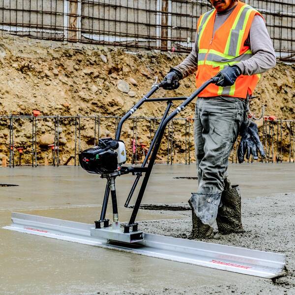 Tomahawk Power Power Screed Concrete Finishing Float 12 ft. Blade Board and  37.7 cc Gas Vibrating Motor Tool TVSA-T + TSB12-E - The Home Depot
