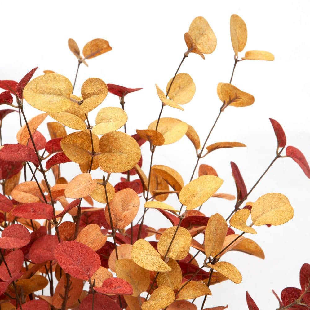 27.5" Fall Eucalyptus Stems with Non-Woven Fabric Leaves