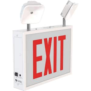 TCC 7-Watt 120-347-Volt Integrated LED White Emergency Exit Combo Unit