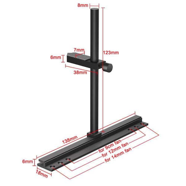 BIBIVIS 129 mm Aluminum GPU Support Bracket, Graphics Card Support